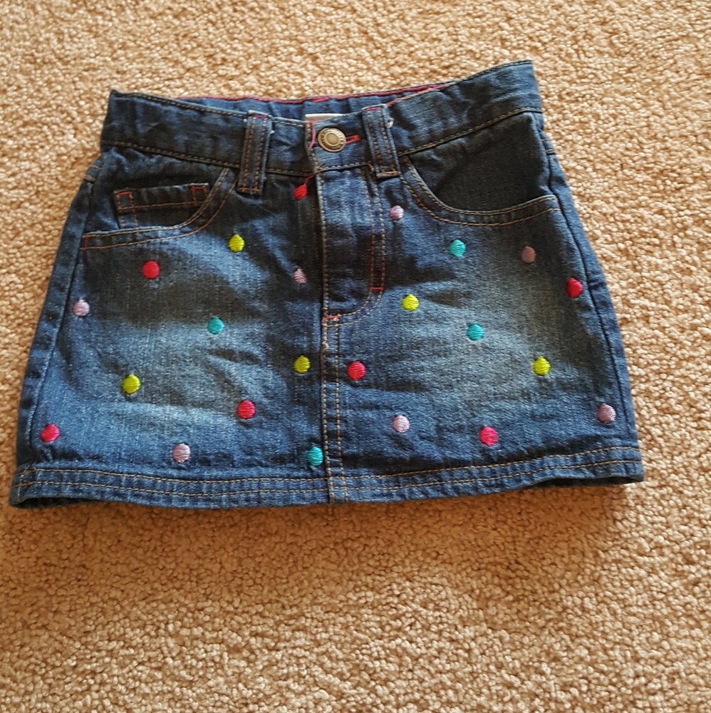 📣 SALE!! GIRL'S polka dot jean skirt
